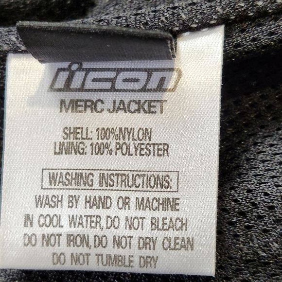MOTO Jacket Size Large  motorcycle Jacket Black color ICON MERC - Picture 14 of 15